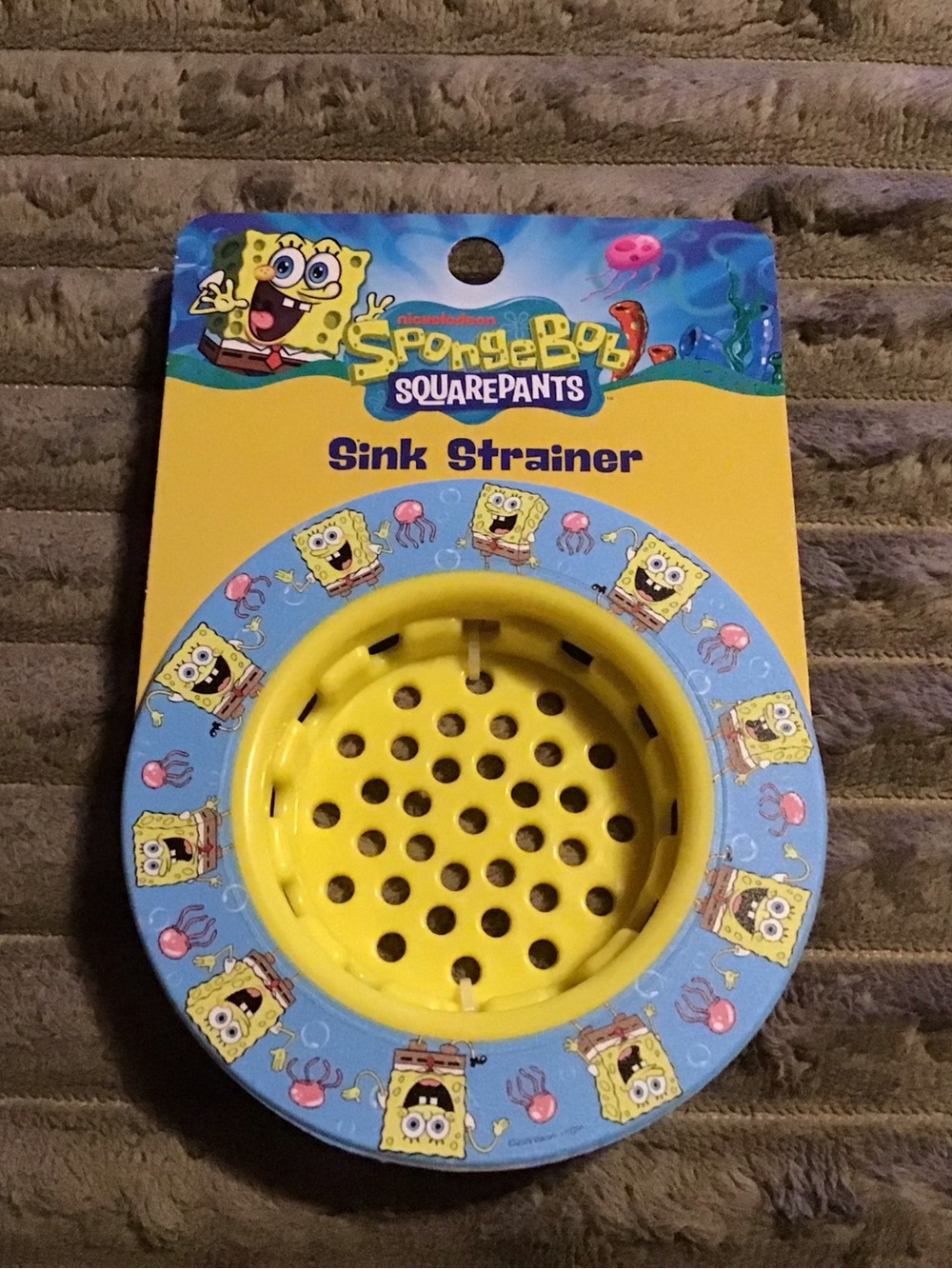 SpongeBob SquarePants Yellow & Blue Sink Strainer Cover